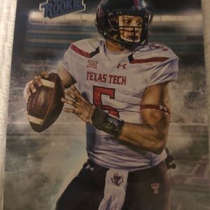 Struck Mahomes Texas Teck rated Rookie card